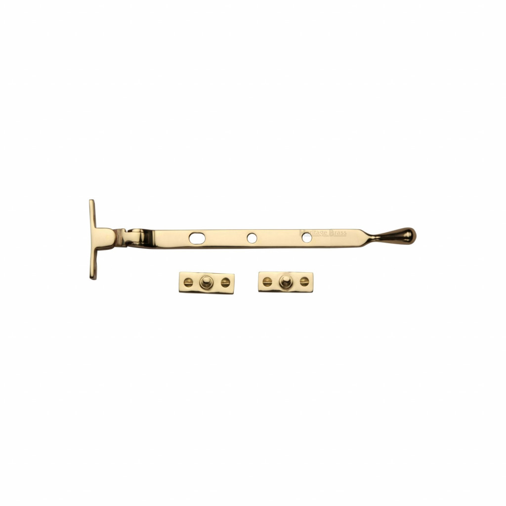 M Marcus Heritage Brass Teardrop End Casement Window Stay 203mm